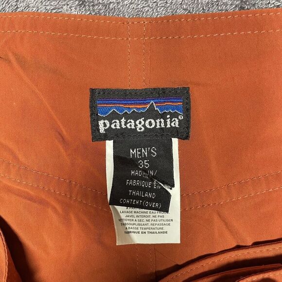 Patagonia Stretch Board Shorts Mens 35 Cargo Pocket Drawstring Swim Trunks - Picture 3 of 10